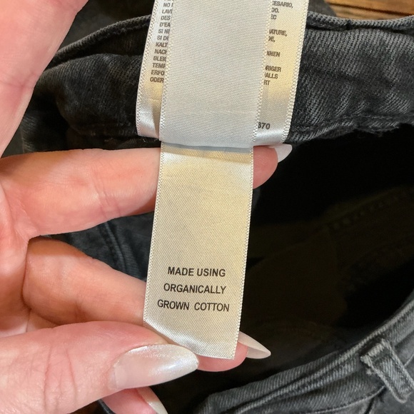 AGOLDE Riley High Rise Straight Crop Jeans in Panoramic Black Wash Women’s Sz 28 - Picture 13 of 13